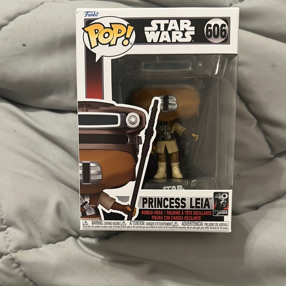 Funko Pop Star Wars Princess Leia Brown and Black Figure